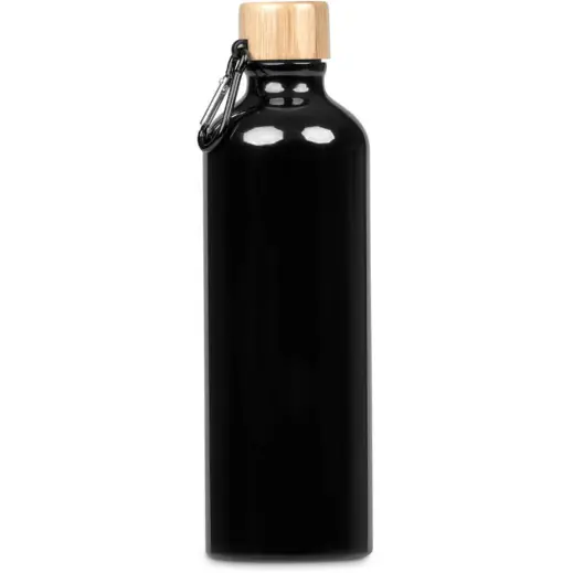 Serendipio Origen Aluminium & Bamboo Water Bottle - Black